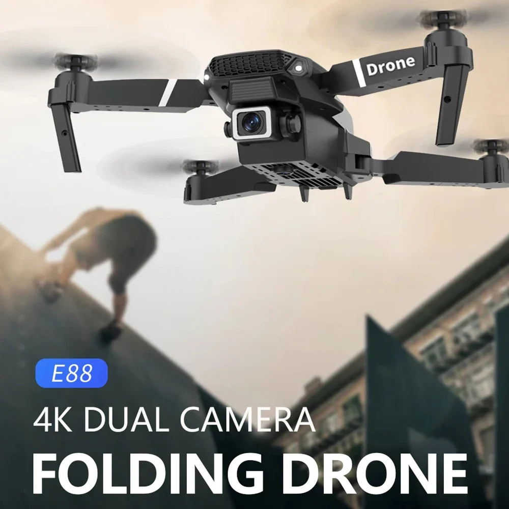 Foldable RC drone with 4K wide-angle camera and WiFi FPV for HD aerial photography