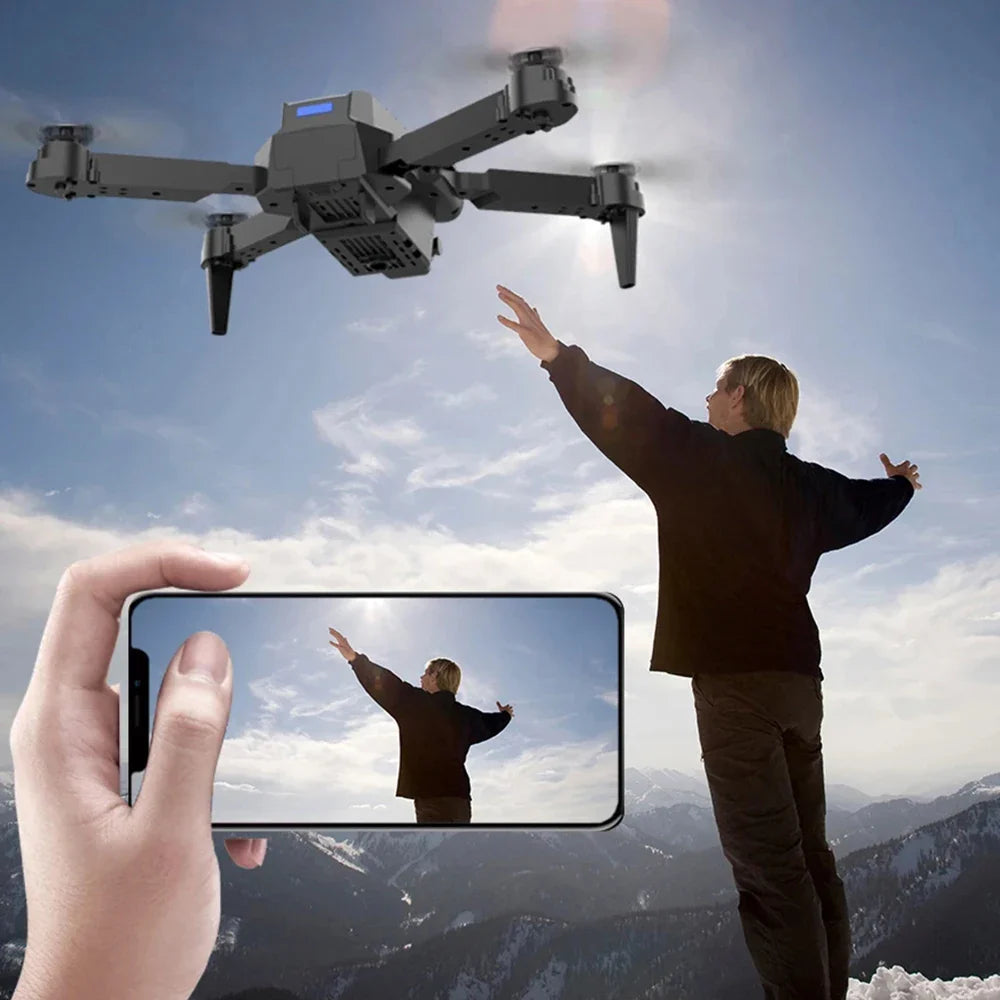 Foldable RC drone with 4K wide-angle camera and WiFi FPV for HD aerial photography
