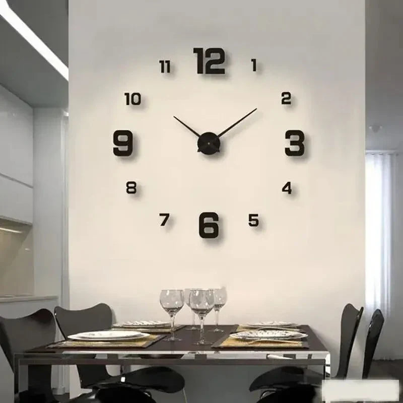 Frameless DIY Wall Clock 