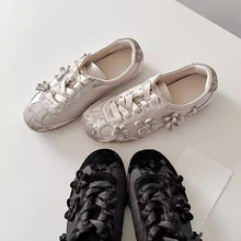 French Velvet Flat Sneakers