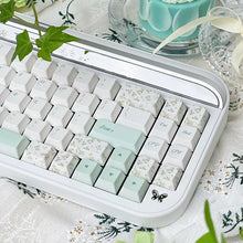 Floral green magnetic keycaps