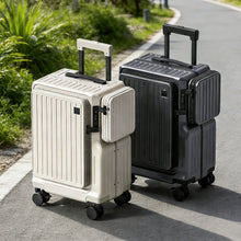 Front opening carry-on suitcase