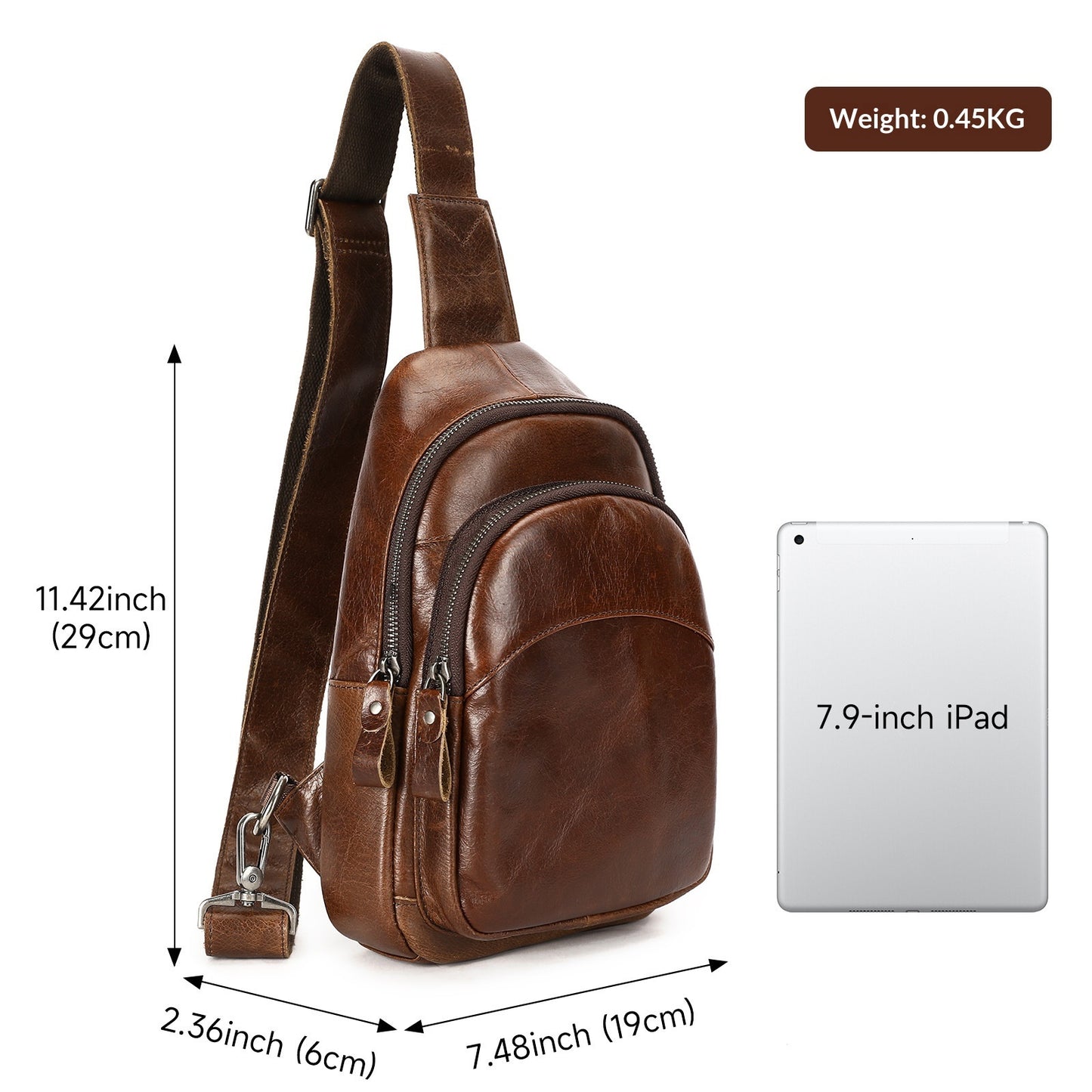 Mens Leather Chest Bag