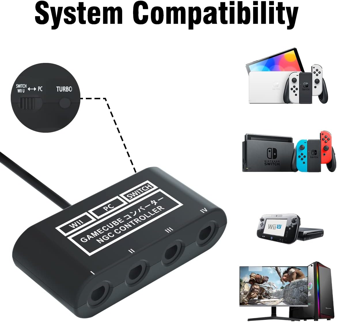Gamecube Controller Adapter for Switch
