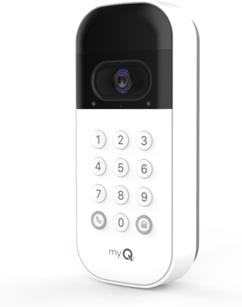Garage Door Video Keypad with Wide-Angle Camera