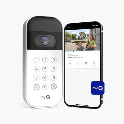 Garage Door Video Keypad with Wide-Angle Camera