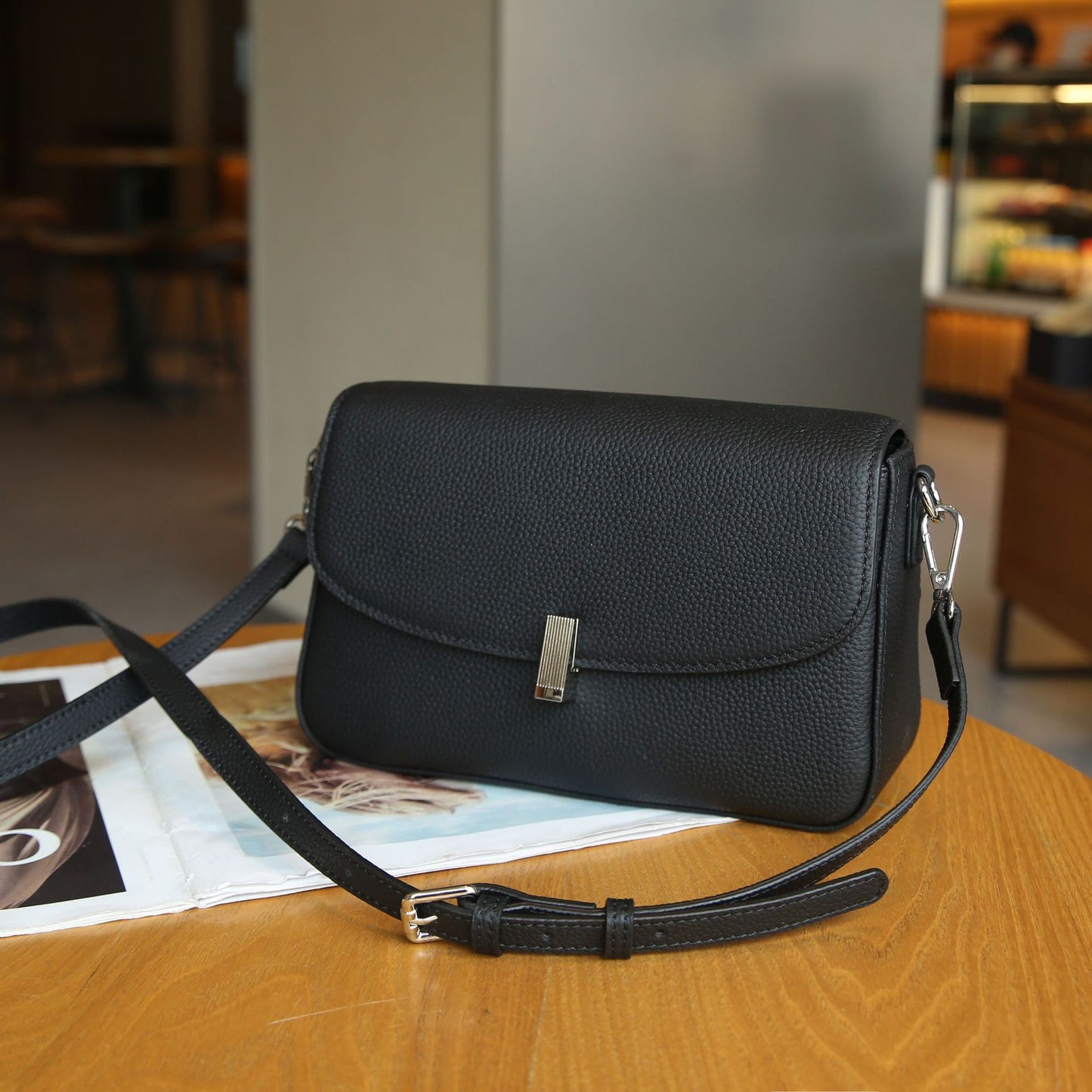 Genuine Cowhide Crossbody Bag