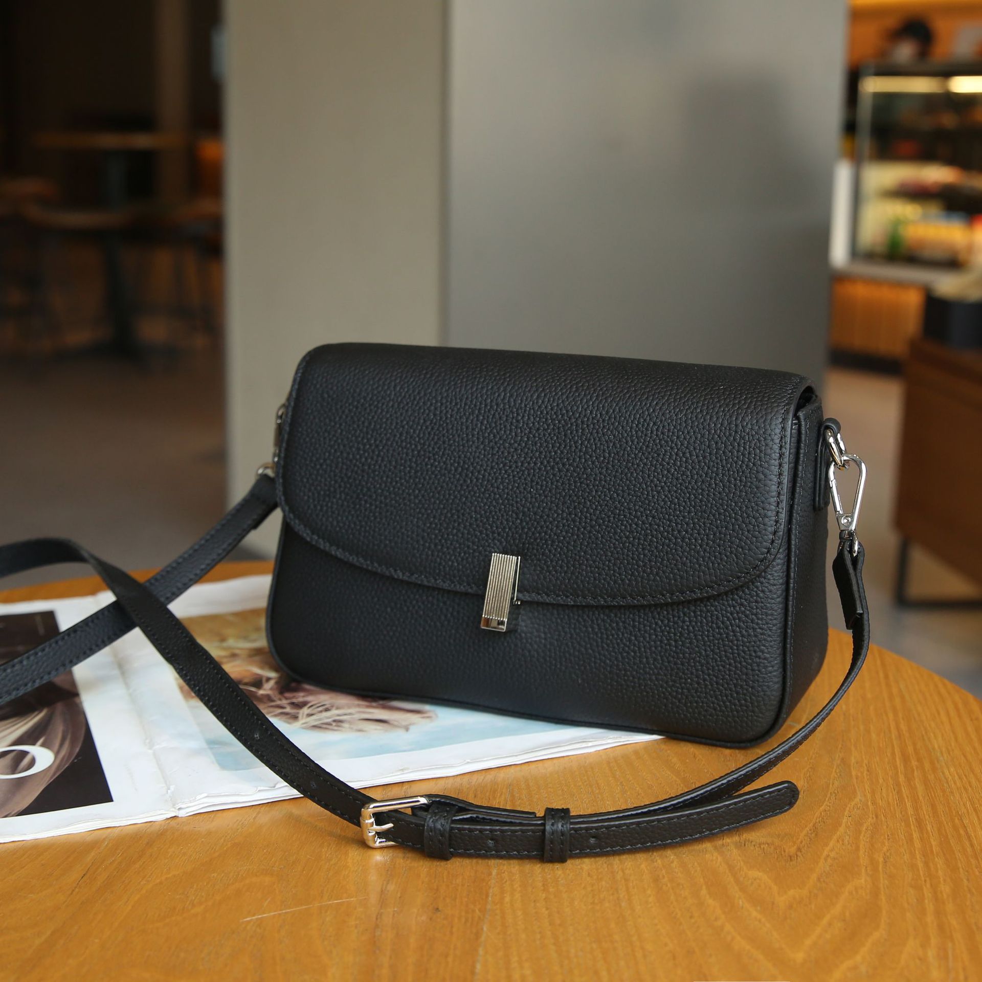 Genuine Cowhide Crossbody Bag