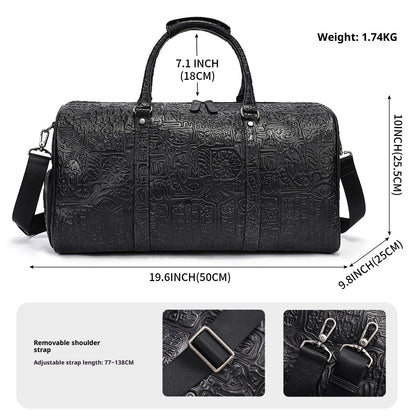 Mens Leather Embossed Handbag