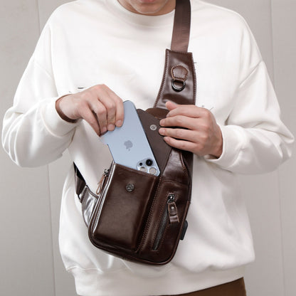 Mens Leather Crossbody Bag