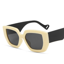 Retro polygon contrast sunglasses