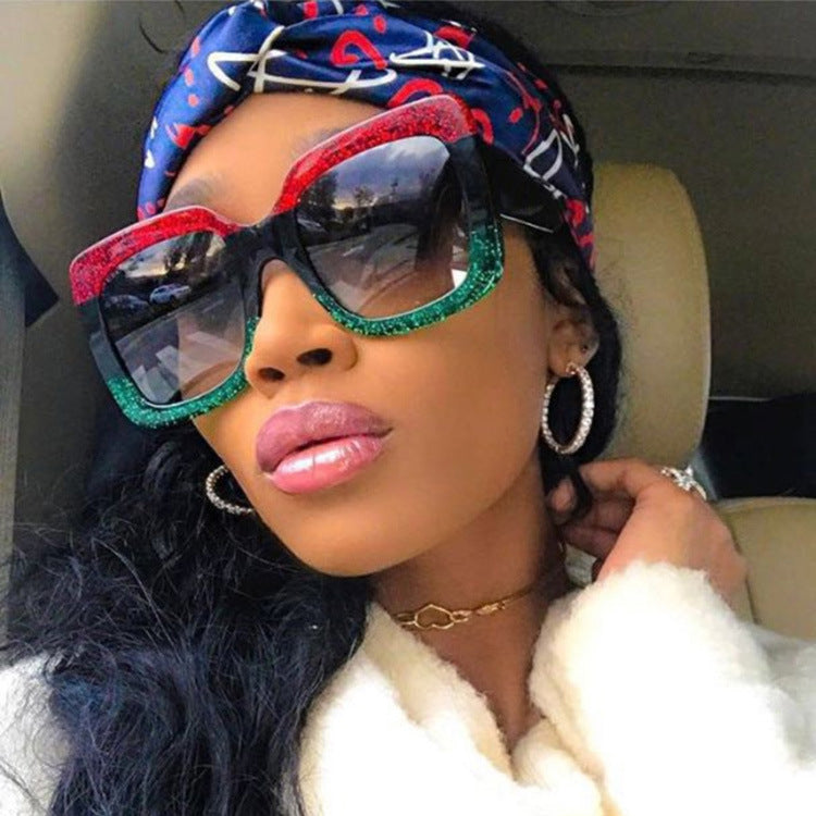 Glitter retro sunglasses
