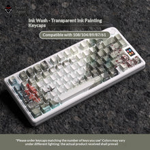 Gradient ink-wash keycaps set