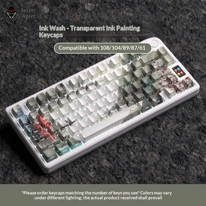 Gradient ink-wash keycaps set
