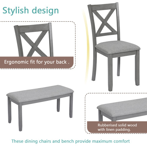 Gray dining table set
