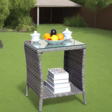 Grey Wicker Patio Table
