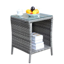 Grey Wicker Patio Table
