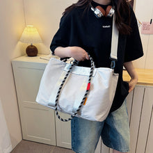 Grid Pattern Tote Bag