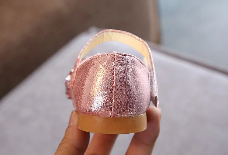 Destiny Baby Girls Glitter Dance Shoes Casual Sandals