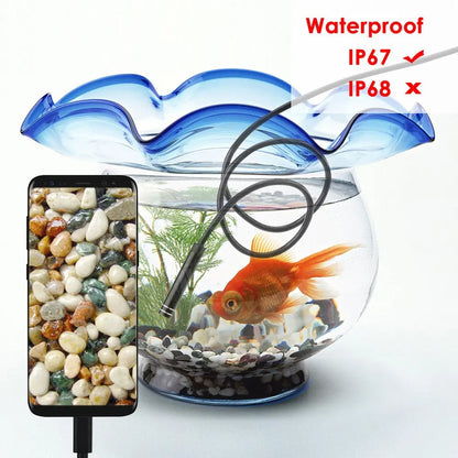 Type-C Android USB Endoscope Camera – 7.0mm Hard Cable Inspection Mini Camera for PC and Android Phones