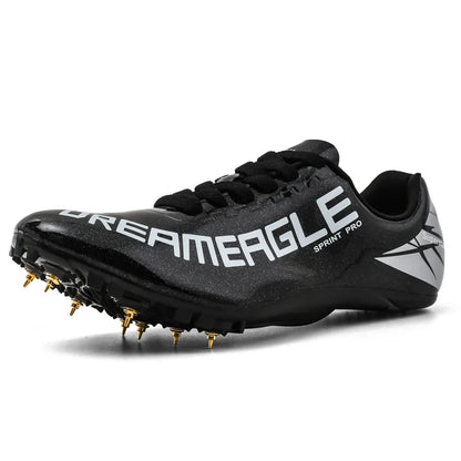 Men Track and Field Speed Shoes Spikes Running Sprint Sneakers Light Weight Soft Professional Athletic Long Jump Sport Shoes