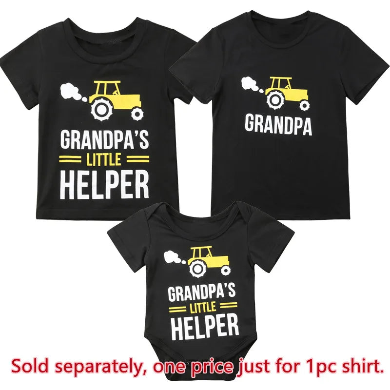 New Cotton Parent-child Father And Son Installed Game Console T-shirt Short-sleeved Summer
