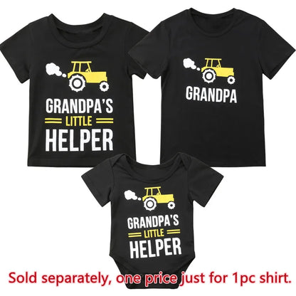 New Cotton Parent-child Father And Son Installed Game Console T-shirt Short-sleeved Summer