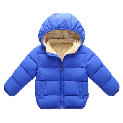 Kids' Warm Winter Coats - Plush Hooded Snowsuit Jackets