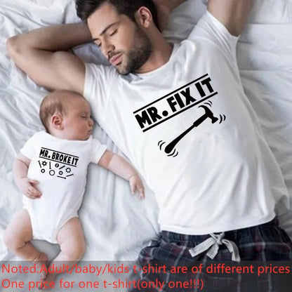 Matching Dad and Baby Daughter Tshirts