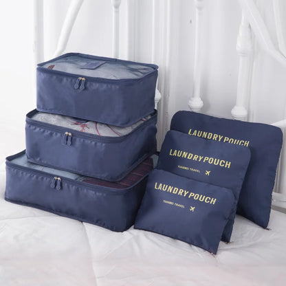 8-piece Set Luggage Divider Bag Travel Storage Clothes Underwear Shoes Organizer Packing Cube Bag