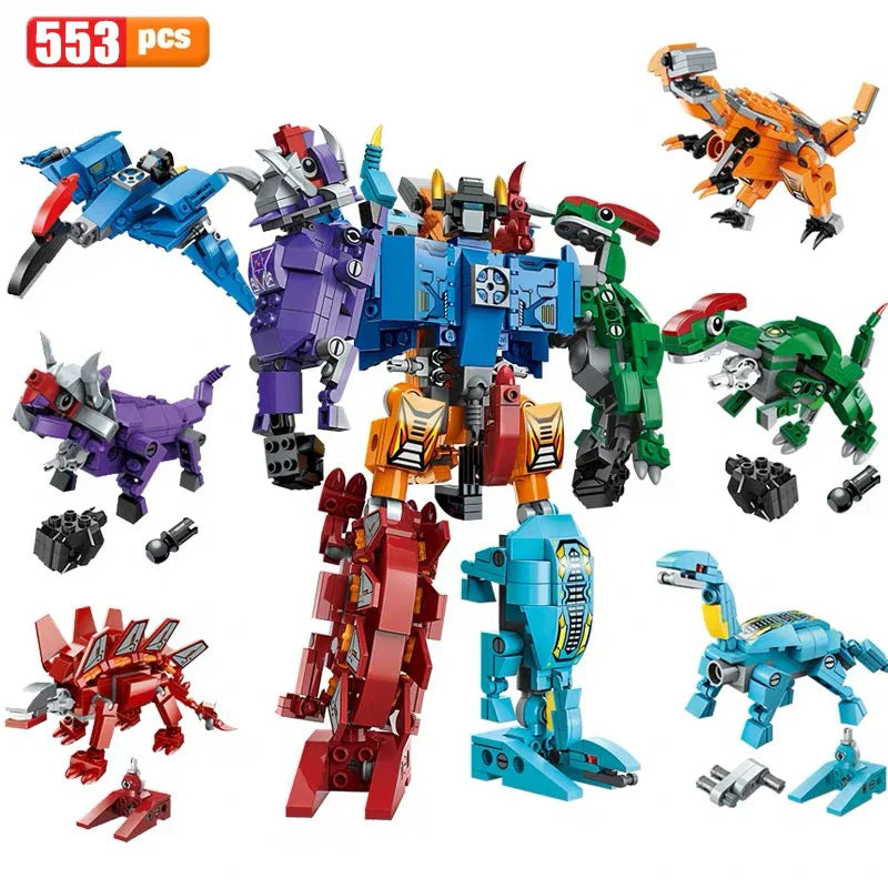 Qman 6-in-1 Mecha Warrior Building Blocks Set for Kids