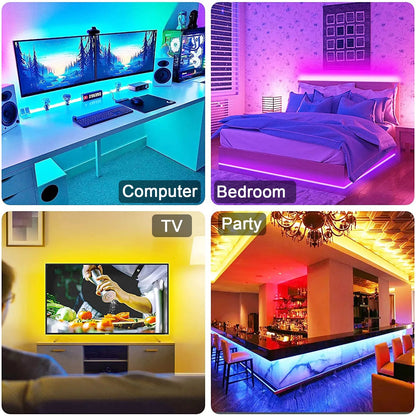 RGB 5050 TV Backlight LED Strip Light with Bluetooth App Control