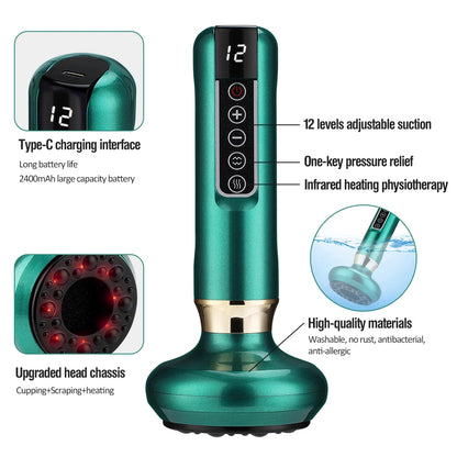 Chinese Electric Suction Cupping Set Beauty Massager Glass Jars Anti Cellulite Cupping Vacuum Slimming Guasha