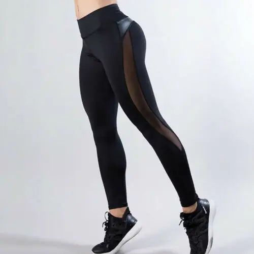 Women's High-Waisted Wide Waistband Stretch Leggings