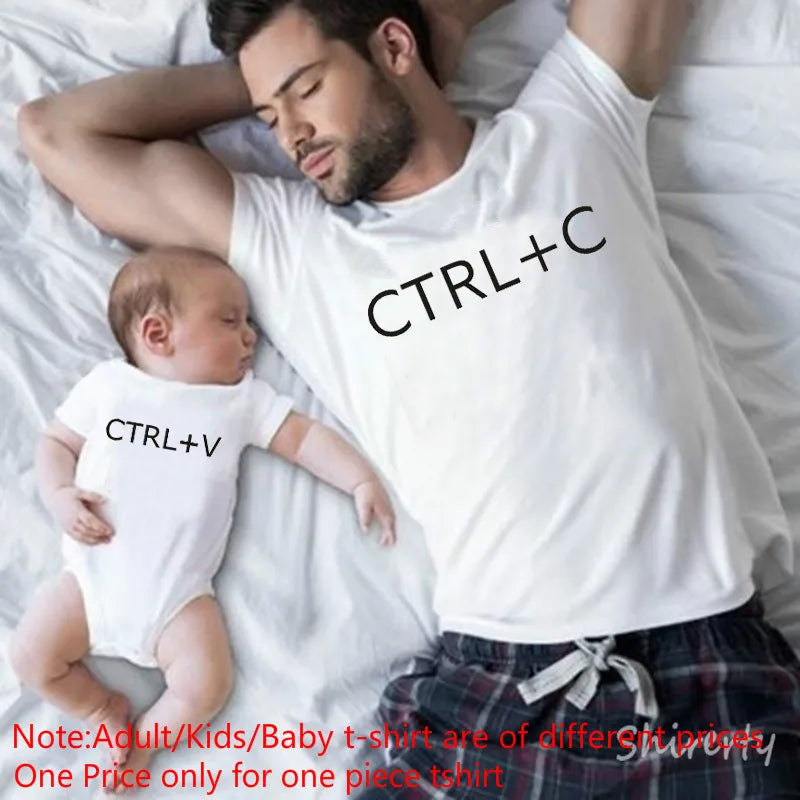 Matching Dad and Baby Daughter Tshirts