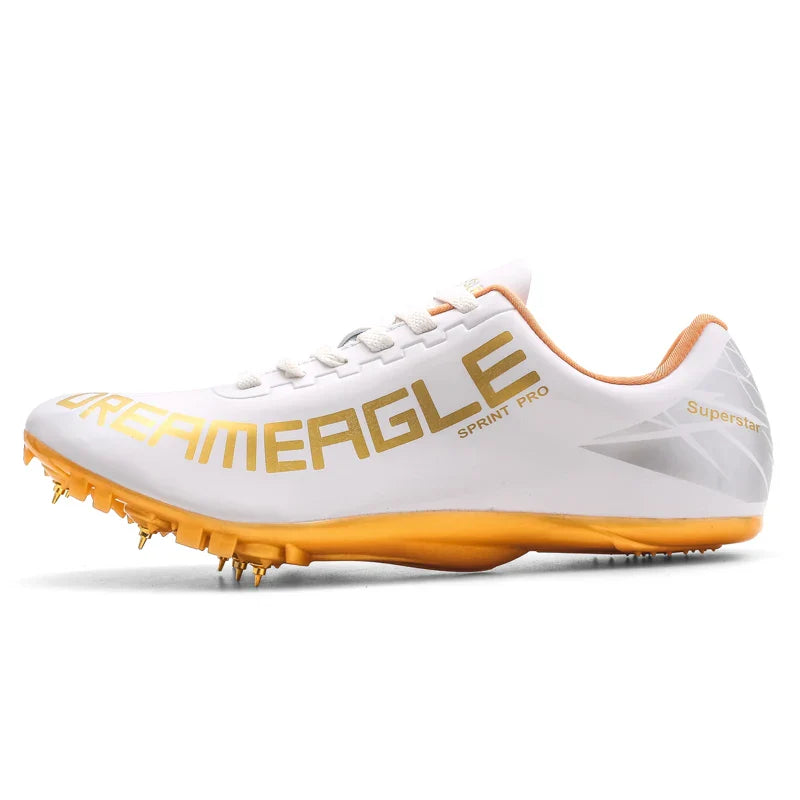 Men Track and Field Speed Shoes Spikes Running Sprint Sneakers Light Weight Soft Professional Athletic Long Jump Sport Shoes