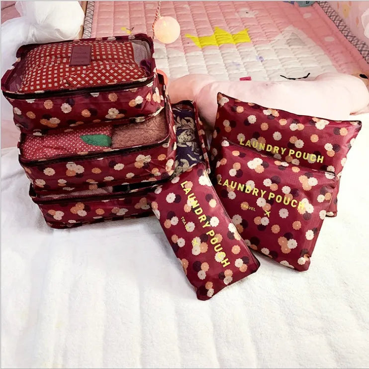 8-piece Set Luggage Divider Bag Travel Storage Clothes Underwear Shoes Organizer Packing Cube Bag