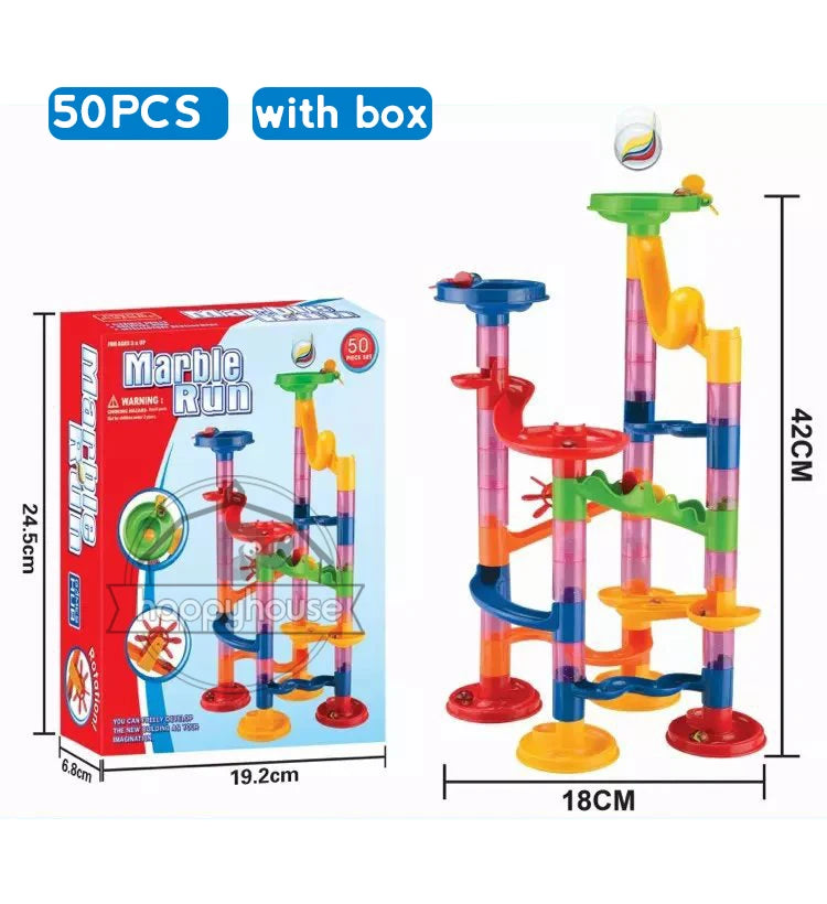 Marble Run Race Track Building Blocks Kids 3D Maze Ball Roll Toy