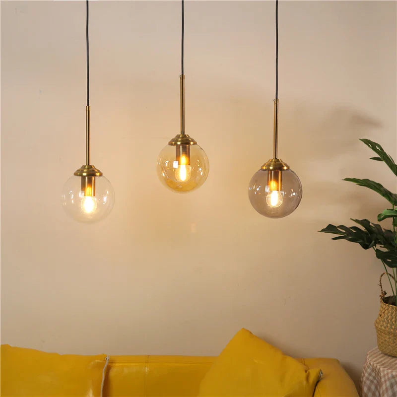 Nordic Modern Glass Ball Island Pendant