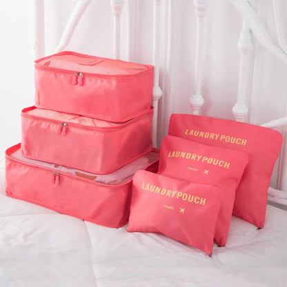 8-piece Set Luggage Divider Bag Travel Storage Clothes Underwear Shoes Organizer Packing Cube Bag
