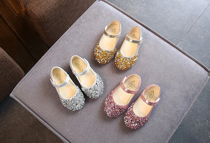 Destiny Baby Girls Glitter Dance Shoes Casual Sandals