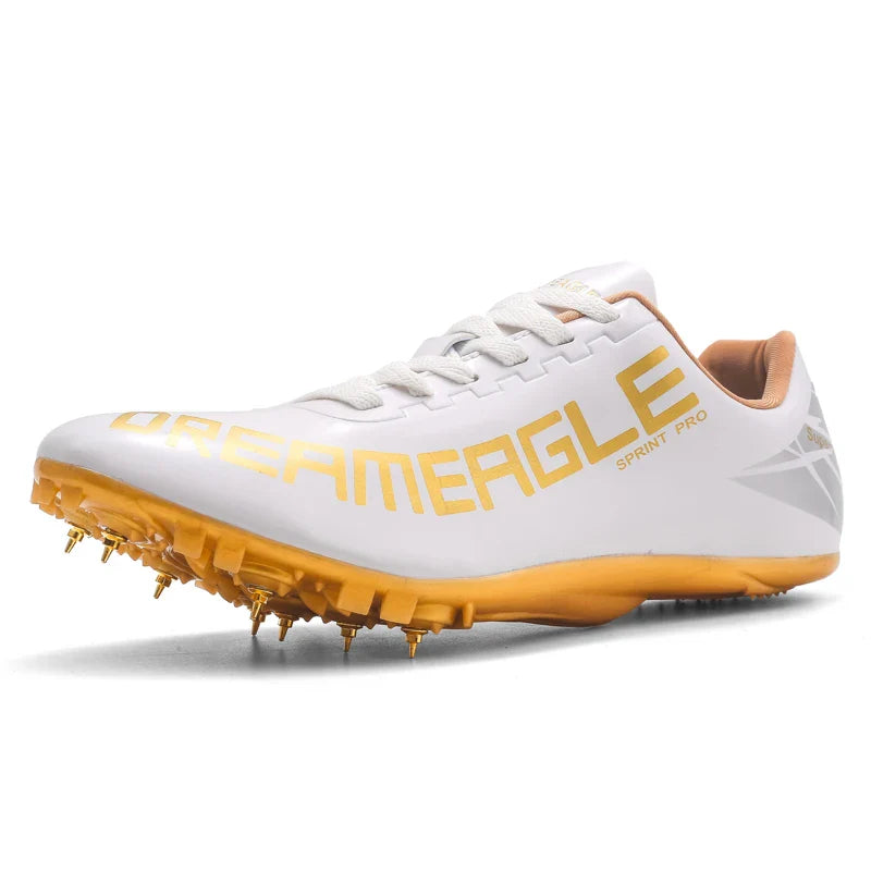 Men Track and Field Speed Shoes Spikes Running Sprint Sneakers Light Weight Soft Professional Athletic Long Jump Sport Shoes