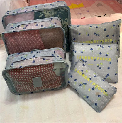 8-piece Set Luggage Divider Bag Travel Storage Clothes Underwear Shoes Organizer Packing Cube Bag