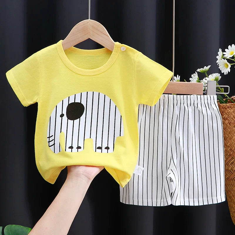 Mayzolla Baby Clothes Set – Casual Summer Vest and Shorts for Ages 1-3
