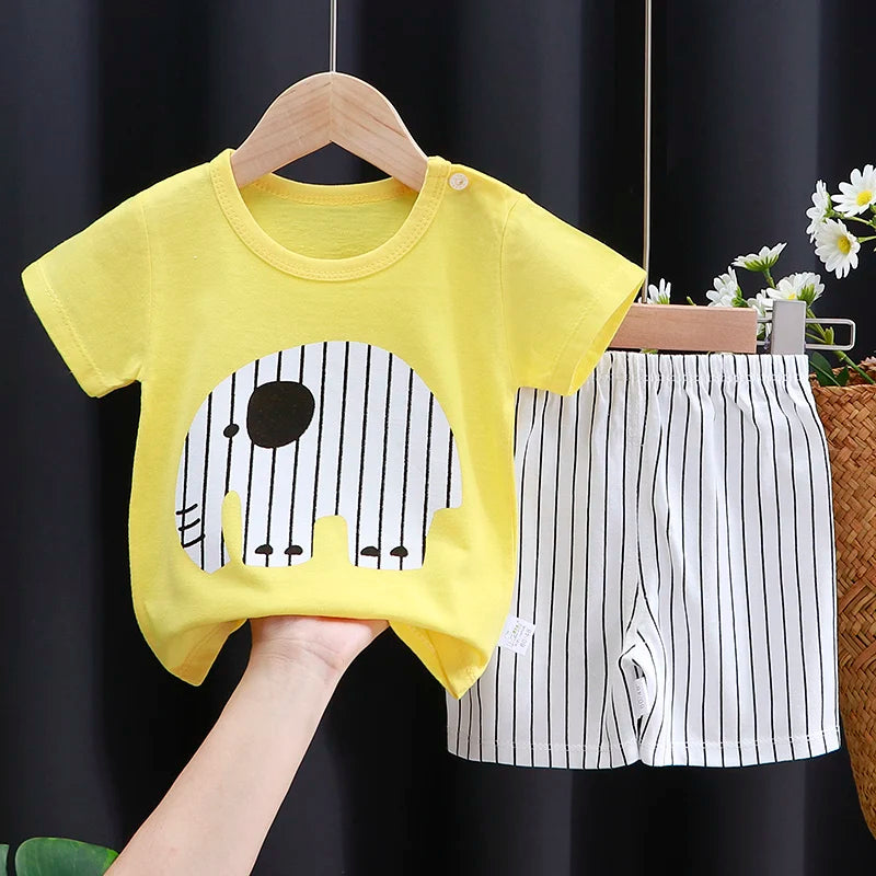 Mayzolla Baby Clothes Set – Casual Summer Vest and Shorts for Ages 1-3