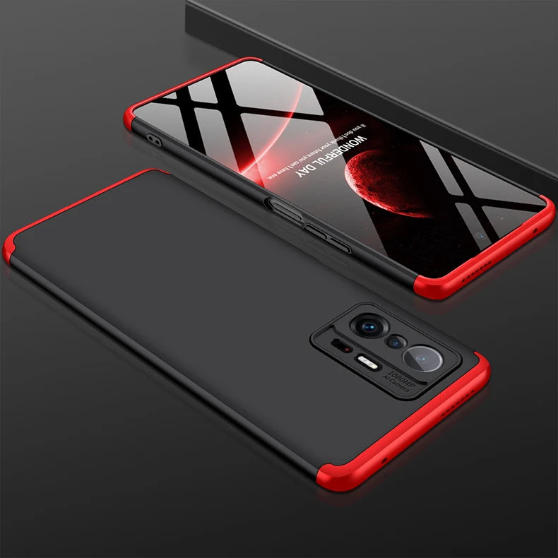 For vivo Y35 2022 GKK Three Stage Splicing Full Coverage PC Phone Case(Black Silver)