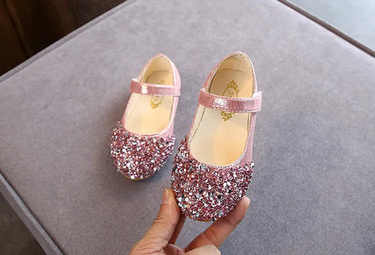 Destiny Baby Girls Glitter Dance Shoes Casual Sandals