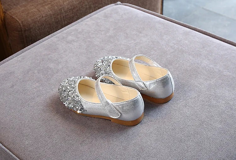 Destiny Baby Girls Glitter Dance Shoes Casual Sandals