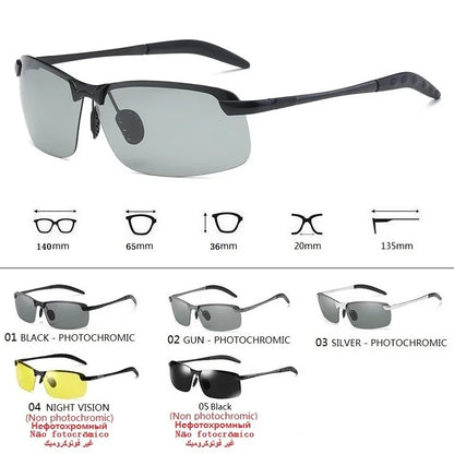 Men's Polarized Photochromic Sunglasses for Driving 2024