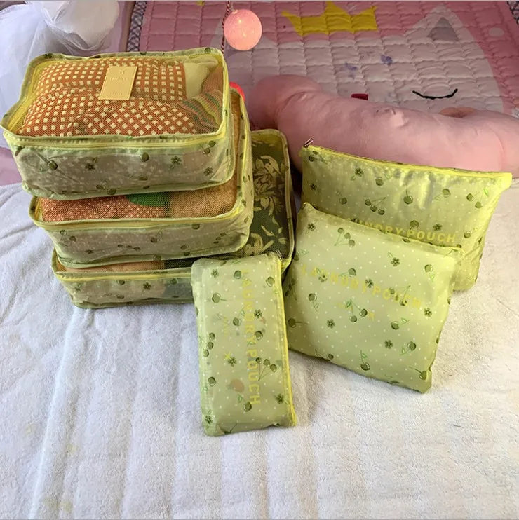 8-piece Set Luggage Divider Bag Travel Storage Clothes Underwear Shoes Organizer Packing Cube Bag